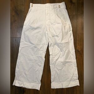 NWT- Women's White Wide-Leg Trousers